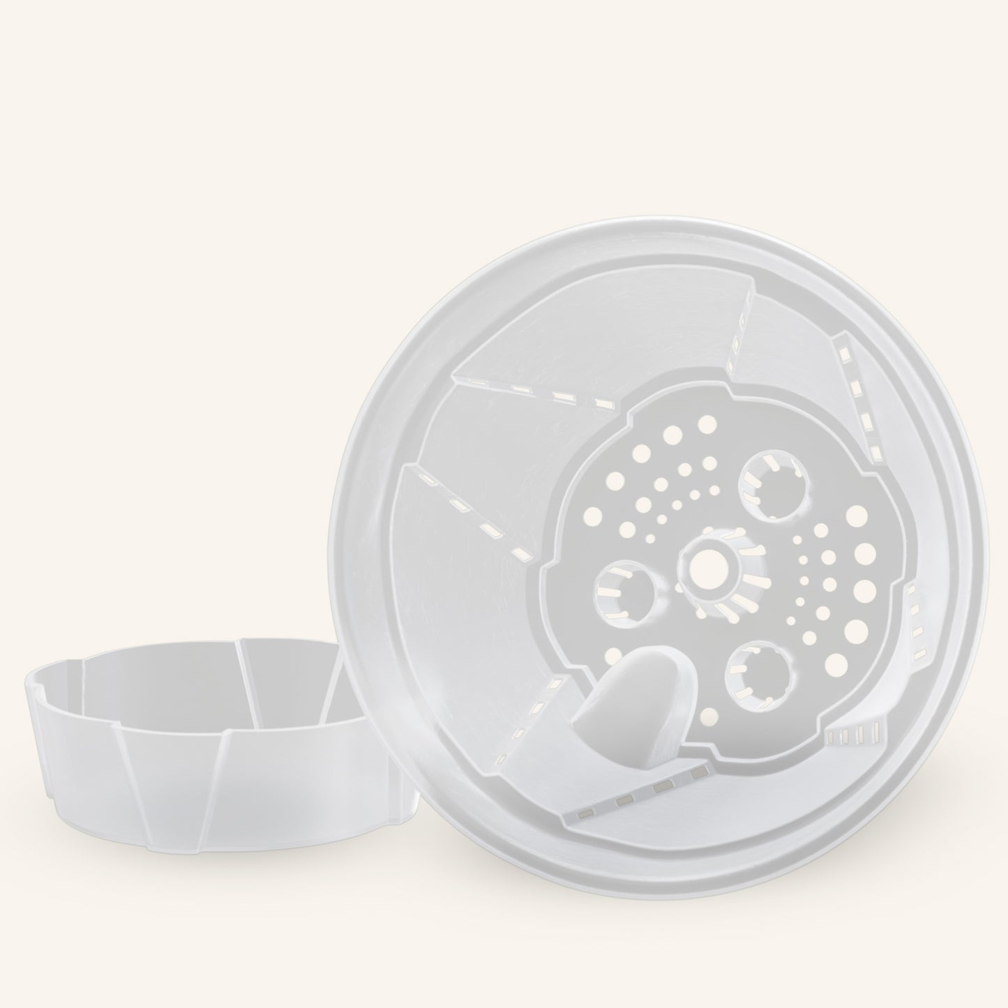 Vasos com sistema de auto-regagem transparentes